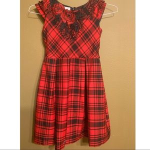 Bonnie Jean Red and Black Girl’s Dress Sz 10